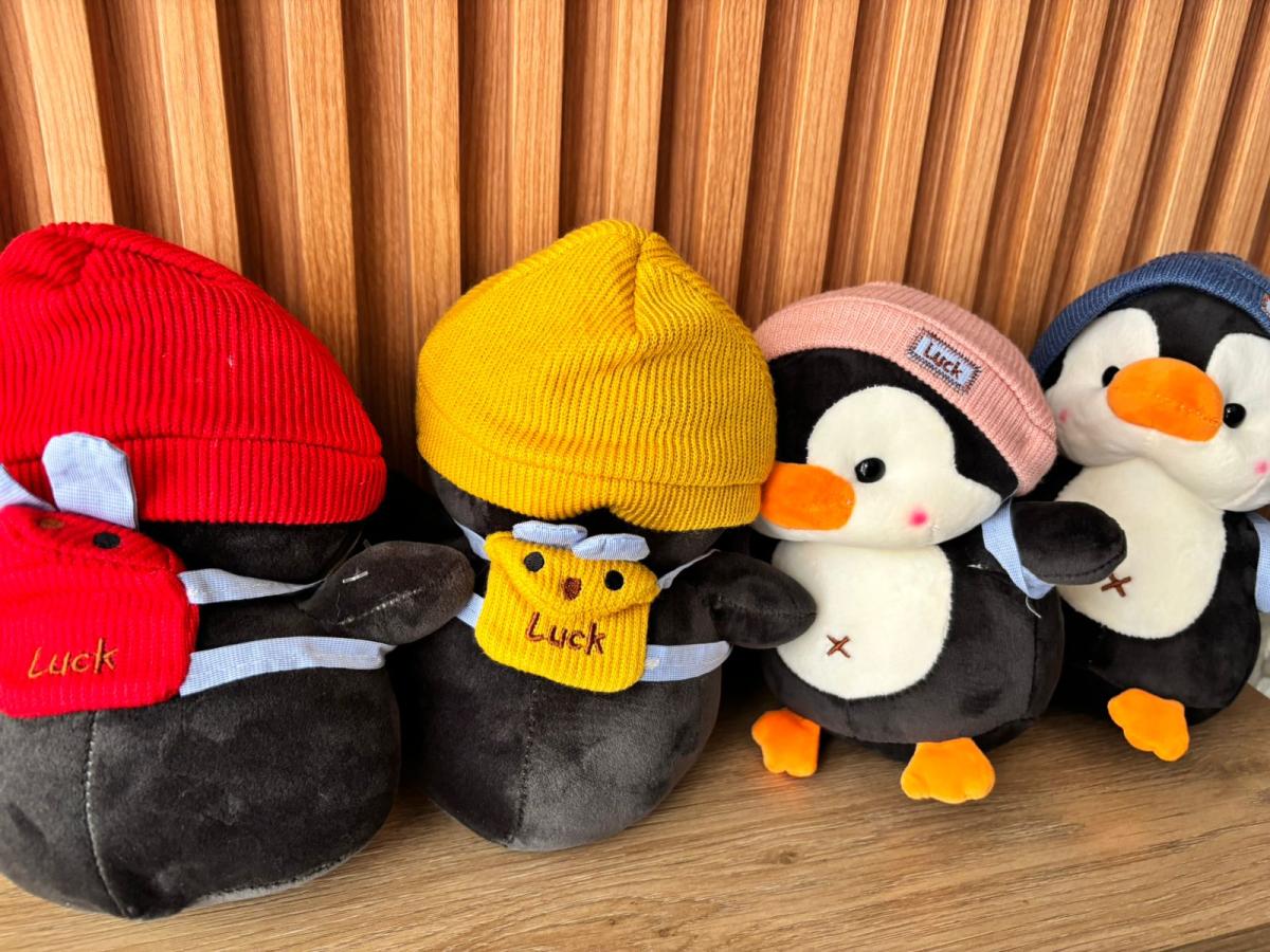 PINGÜINO CON GORRO Y MOCHILA